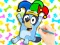 Xogo Coloring Book: Clown Bluey en liña