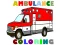 Xogo Ambulance Trucks Coloring Pages en liña