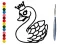 Xogo Back To School: Swan Coloring Book en liña