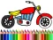 Xogo Back To School: Motorbike Coloring en liña