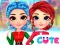 Xogo Rainbow Girls Christmas Outfits en liña