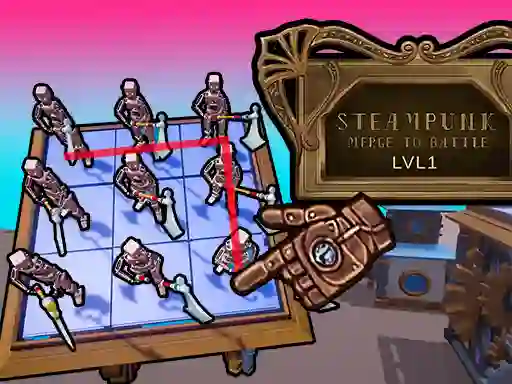 Xogo Steampunk Merge To Battle en liña
