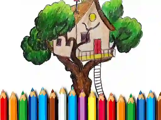 Xogo Tree House Coloring Book en liña