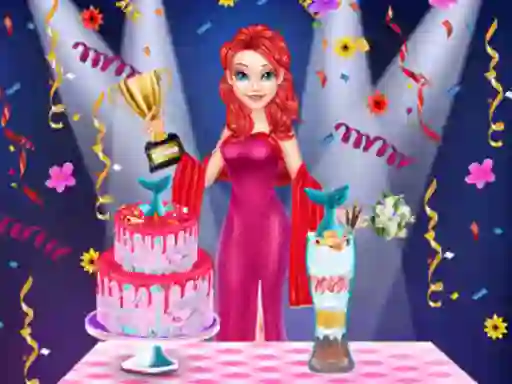 Xogo Mermaid Cake Cooking Design en liña
