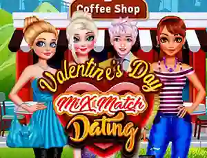Xogo Valentines Day Mix Match Dating en liña