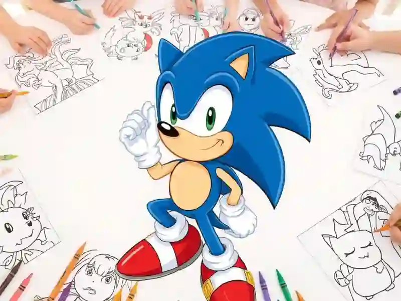 Xogo Sonic Coloring en liña