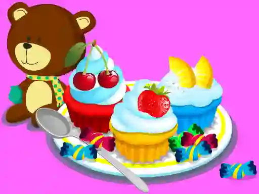 Xogo Cooking Colorful Cupcakes en liña