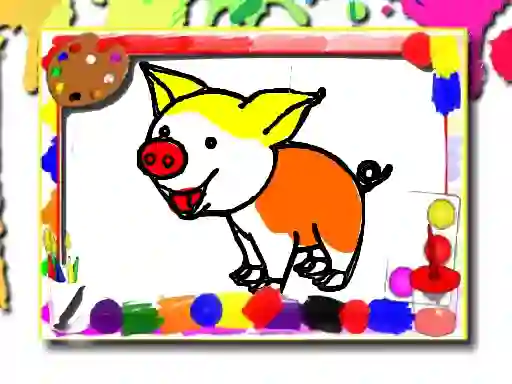 Xogo Pigs Coloring Book en liña