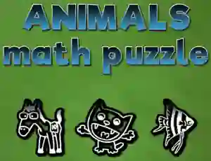 Xogo Animals Math Puzzles en liña