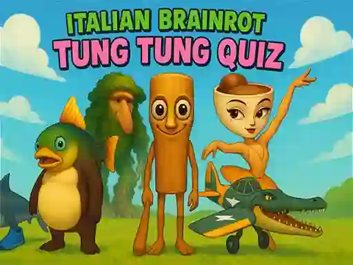 Xogo Italian Brainrot tung Tung Quiz en liña