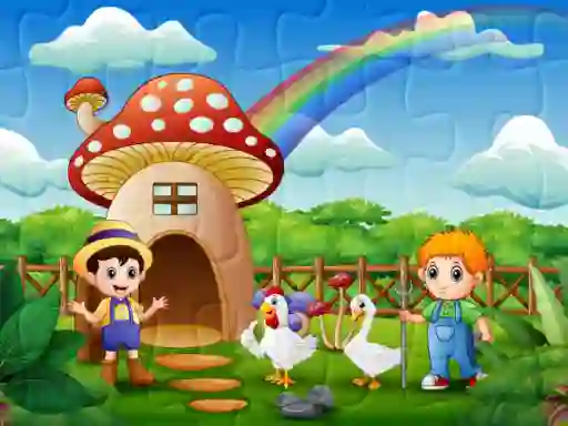 Xogo Farm Animal Jigsaw en liña