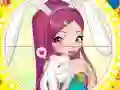 Xogo Winx bunny style: Round Puzzle en liña