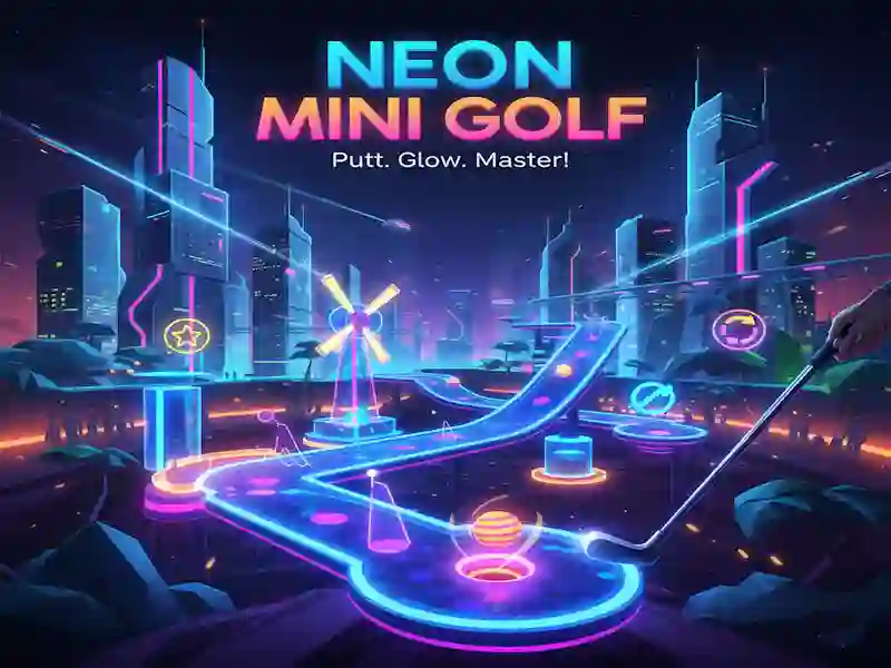 Xogo Neon Mini Golf en liña