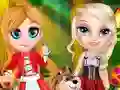 Xogo Little Elsa In Red Hood en liña