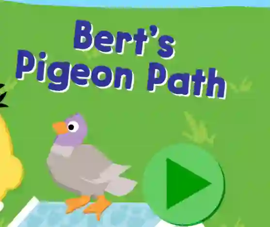 Xogo 123 Sesame Street: Bert's Pigeon Path en liña