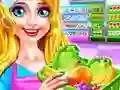 Xogo Supermarket Girl Cleanup en liña