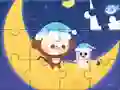 Xogo Jigsaw Puzzle: Monkey With Moon en liña