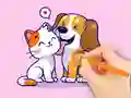 Xogo Coloring Book: Dog And Cat en liña