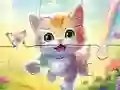Xogo Jigsaw Puzzle: Kitten With Butterfly en liña