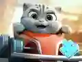 Xogo Jigsaw Puzzle: Cat Racing Driver en liña