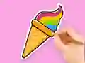 Xogo Coloring Book: Rainbow Ice Cream en liña
