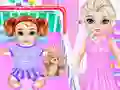 Xogo Little Elsa Caring Day en liña