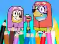 Xogo Coloring Book: Bluey Flossing Grannies en liña