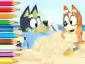 Xogo Coloring Book: Bluey On The Beach en liña