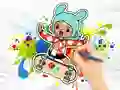 Xogo Coloring Book: Toca Boca Skateboard en liña