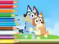 Xogo Coloring Book: Bluey And Bingo Holiday en liña