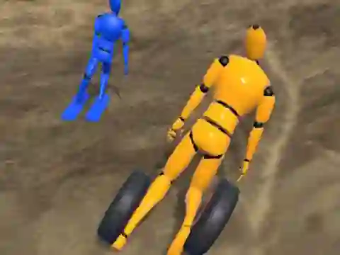 Xogo Ragdoll Racing: Extreme Downhill en liña