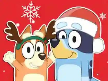 Xogo Jigsaw Puzzle: Bluey Christmas Gift en liña