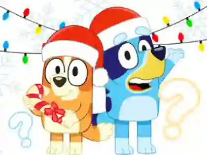 Xogo Kids Quiz: Bluey Christmas Quiz en liña