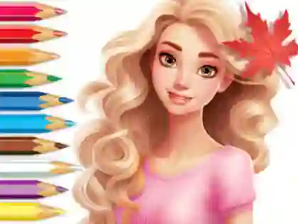 Xogo Coloring Book: Barbie Autumn Tale en liña
