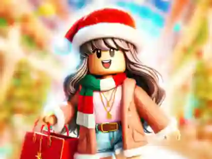 Xogo Jigsaw Puzzle: Roblox Christmas Mall en liña