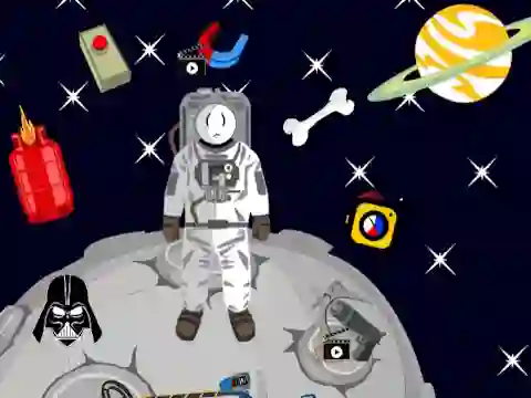 Xogo Stickman in Space en liña