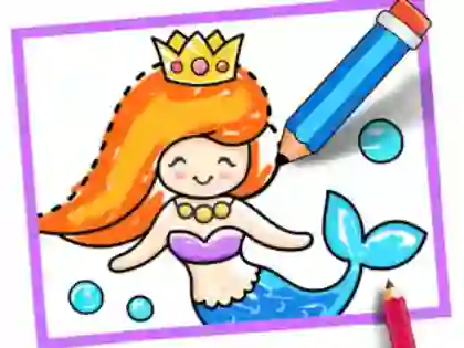 Xogo Toddler Drawing: Mermaid en liña