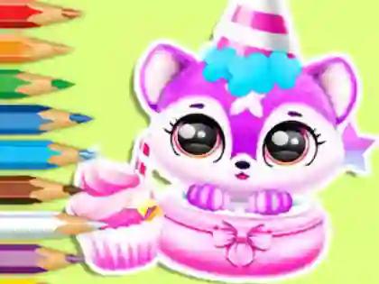Xogo Coloring Book: Baby Fluff's Birthday en liña