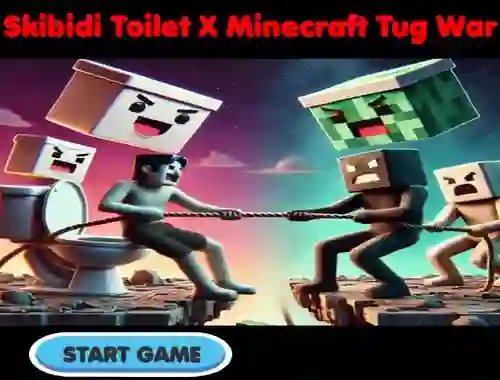 Xogo Skibidi Toilet X Minecraft Tug War en liña