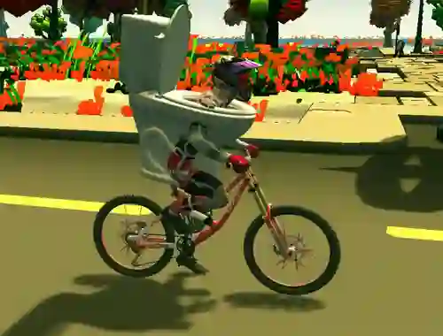 Xogo Skibidi Toilet Bike Riding en liña