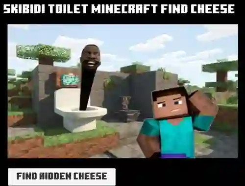 Xogo Skibidi Toilet Minecraft Find Cheese en liña