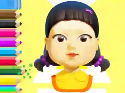 Xogo Coloring Book: Squid Game Doll en liña
