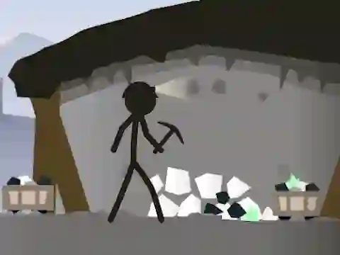 Xogo Stickman Mining Simulator en liña