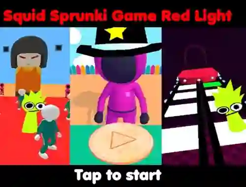 Xogo Squid Sprunki Game Red Light en liña