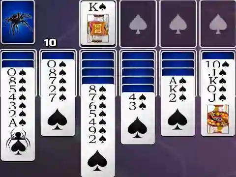 Xogo Spades Spider Solitaire en liña
