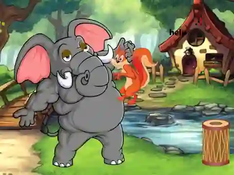 Xogo Squirrel Trapped To Giant Elephant en liña
