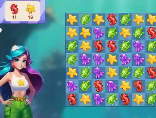 Xogo Underwater Adventures: Match 3 en liña
