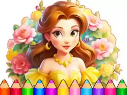 Xogo Coloring Book: Flower Dress Up en liña