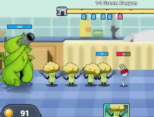 Xogo Food Castle Tower Defense en liña
