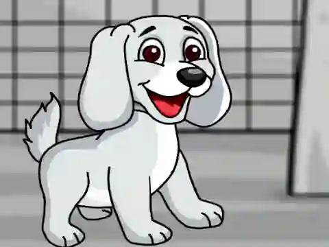 Xogo Rescue the White Puppy from Cage en liña